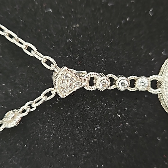 Judith Ripka Sterling Silver Diamonique Neckace And Earring Set - Picture 12 of 16